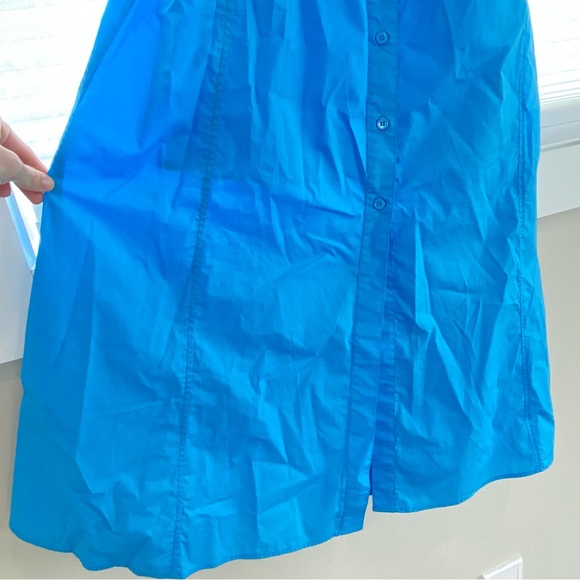 Nicholas Tatianna Tie Strap Cotton Midi Dress In Swim - Blue US 6 - Picture 4 of 9